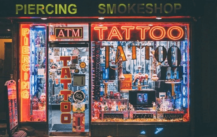 modern, stylish tattoo website