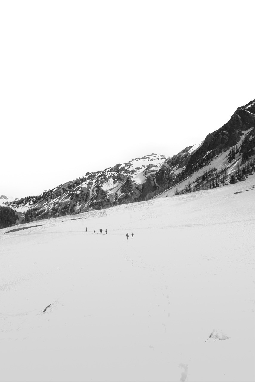 Alpinistes sur le mont blanc
