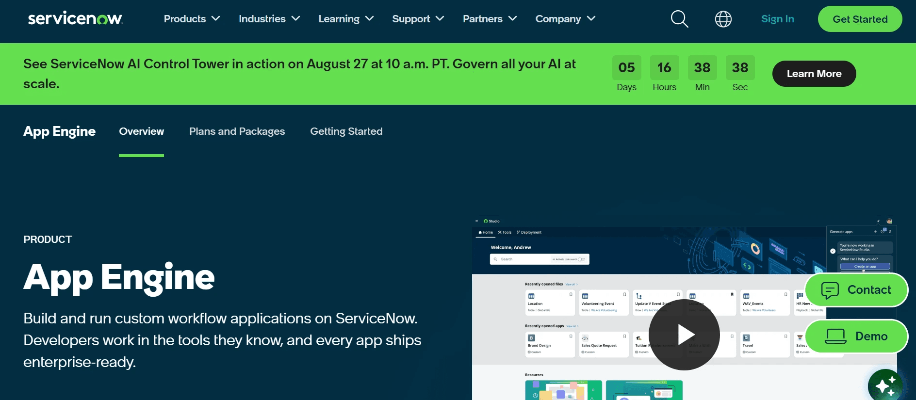ServiceNow App Engine