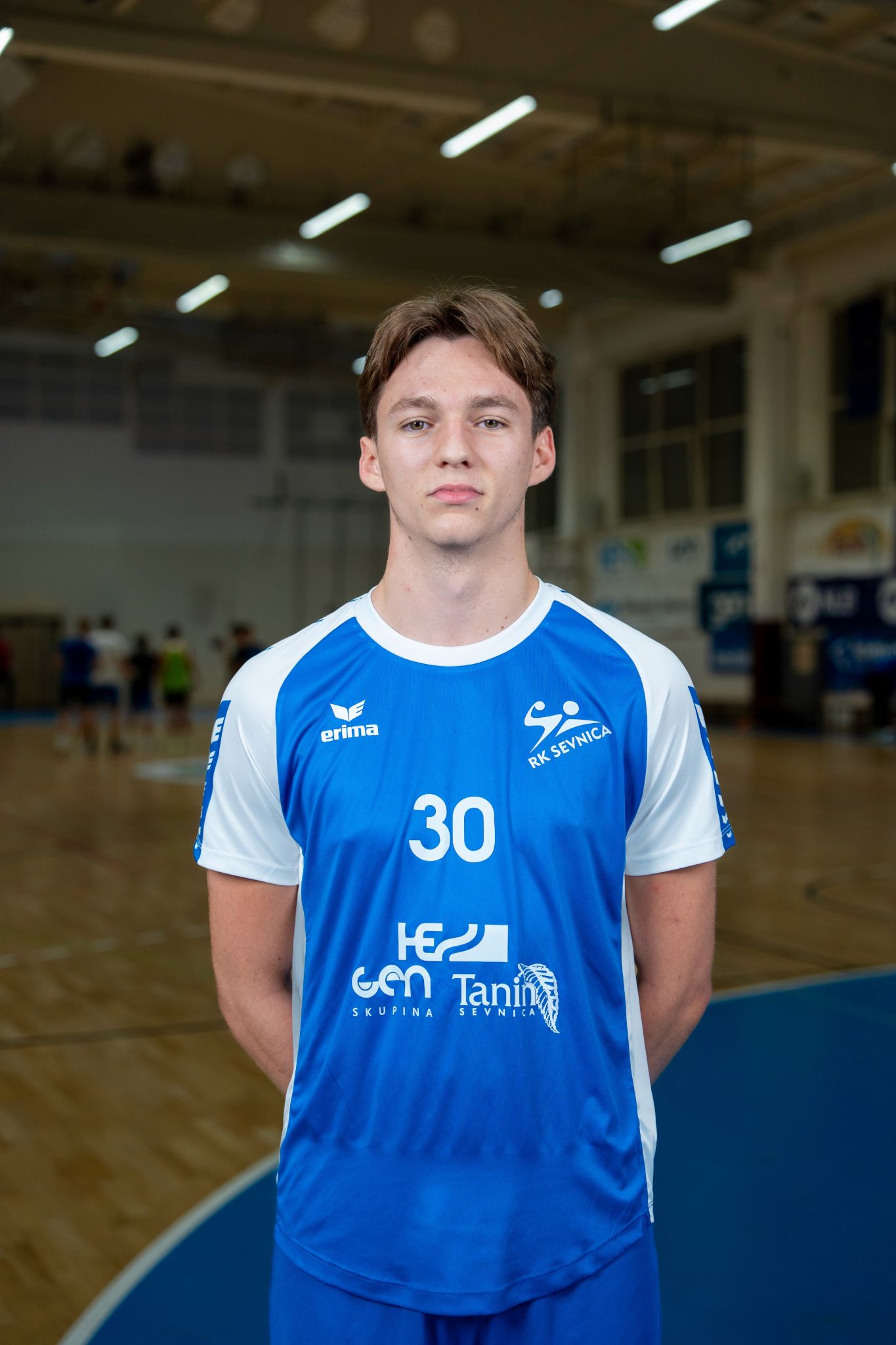 Handball player posing for the camera shot