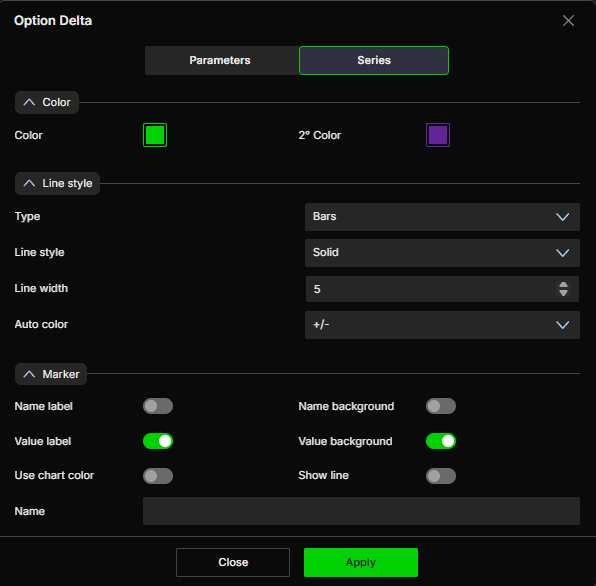 Option Delta - DeepGamma Web. Series. Captura 5.