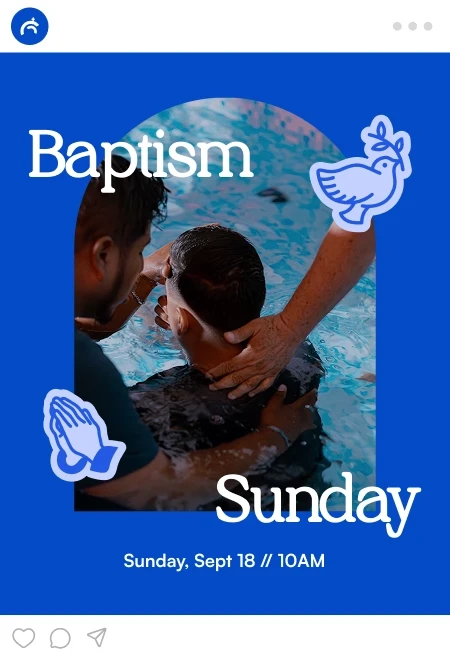 Baptism Sunday social post