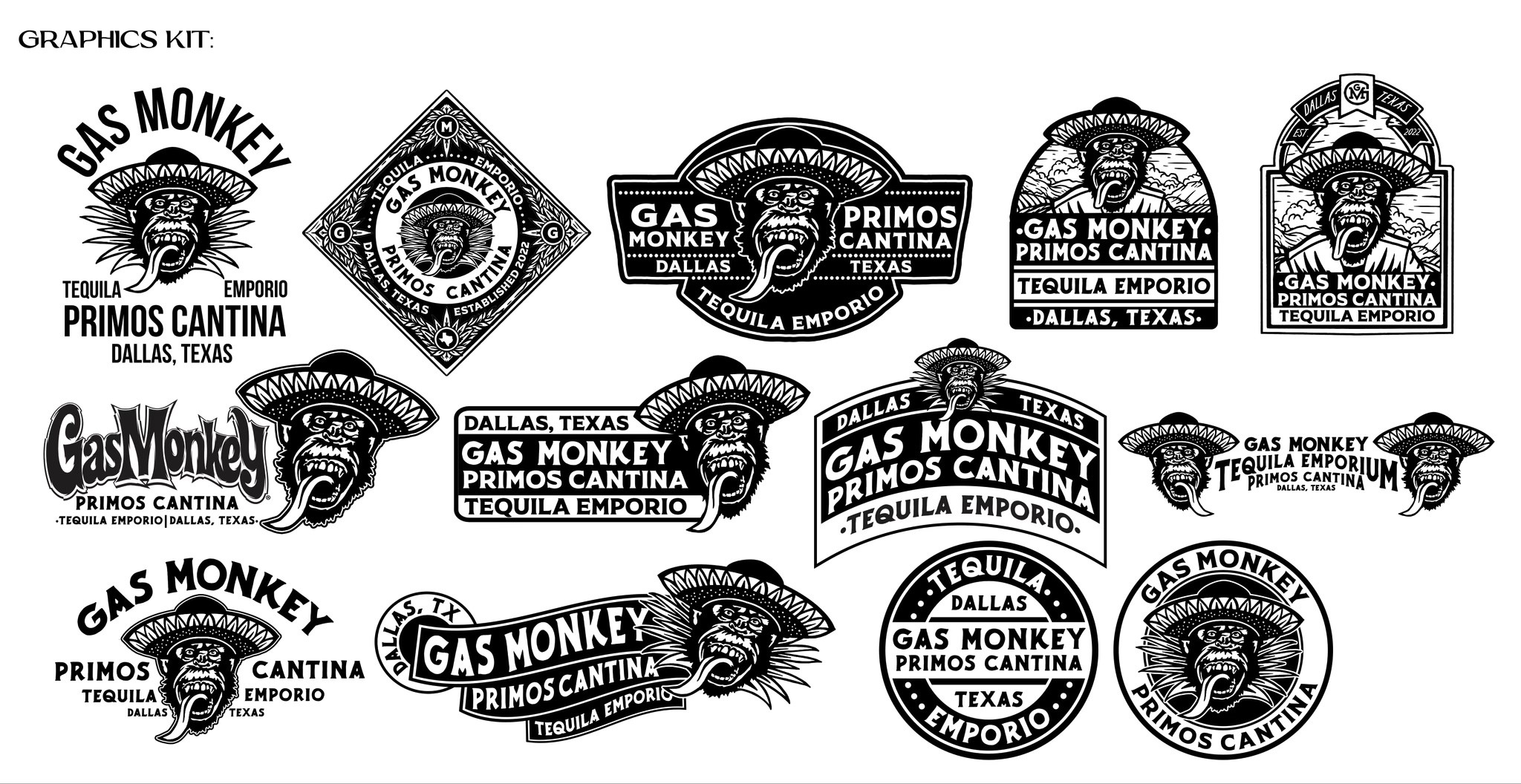 Gas Monkey Garage Primos Cantina Branding Kit