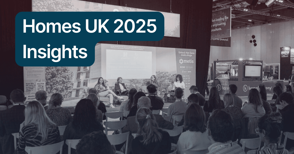 Blog post main image of the Homes UK 2025 conference.