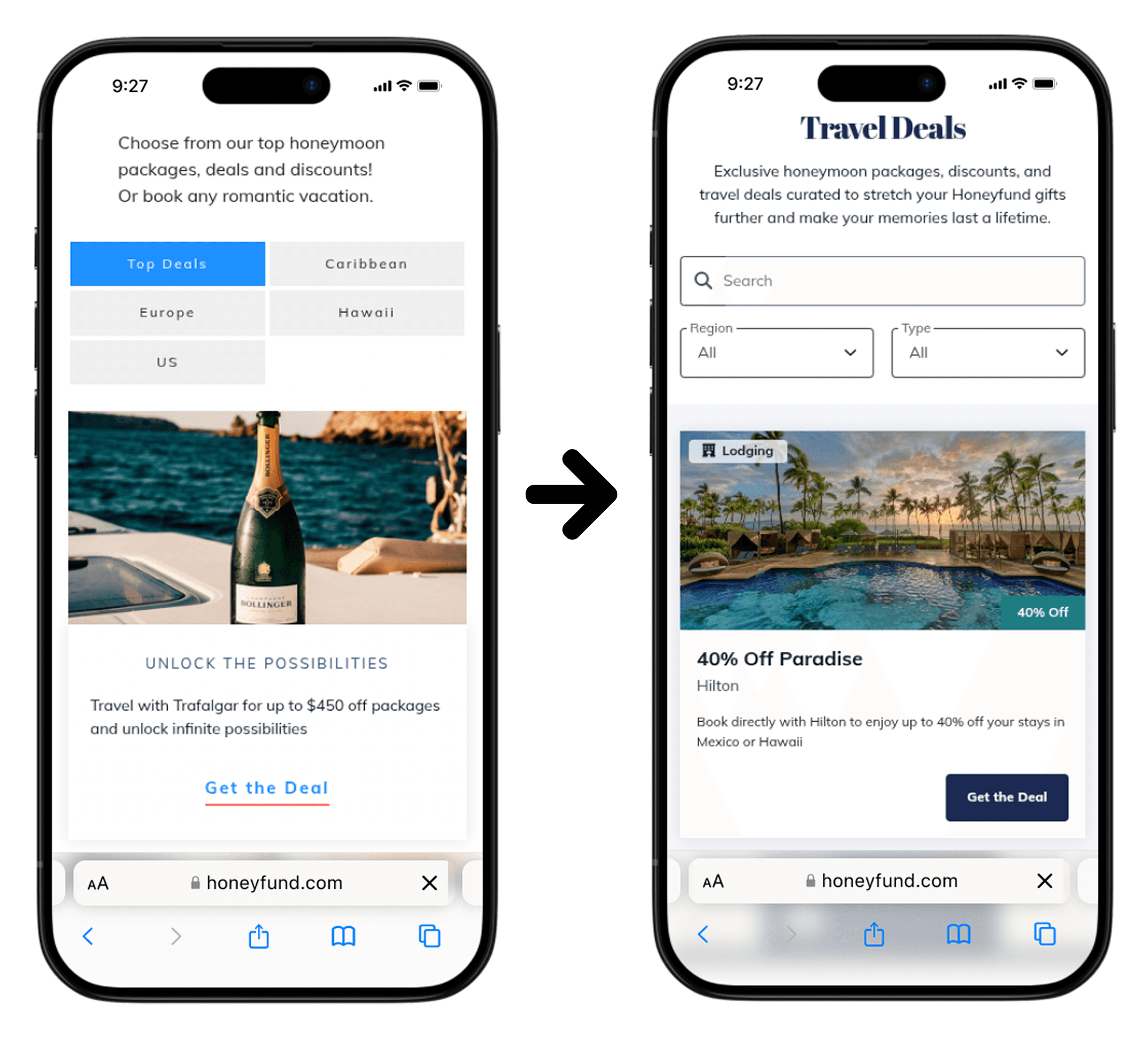 Three iphones showing a user interface for this featrure