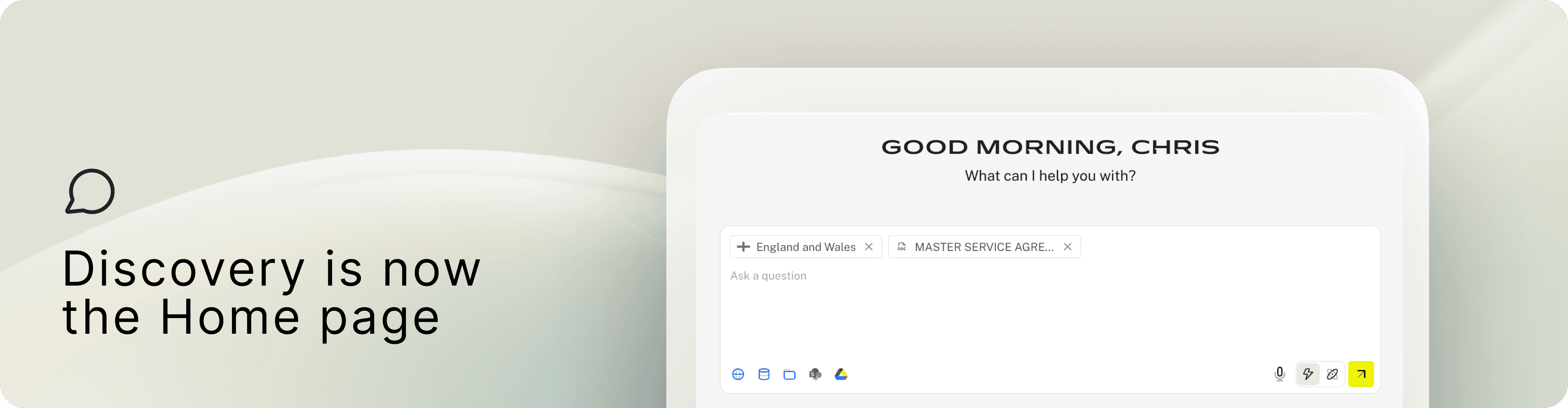 Discovery is now the Home page