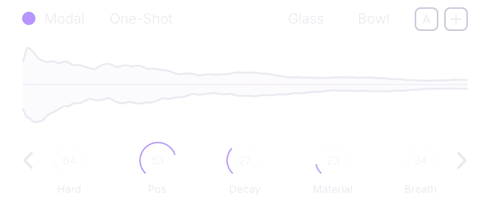 Modal engine: Glass body, Bowl form, struck