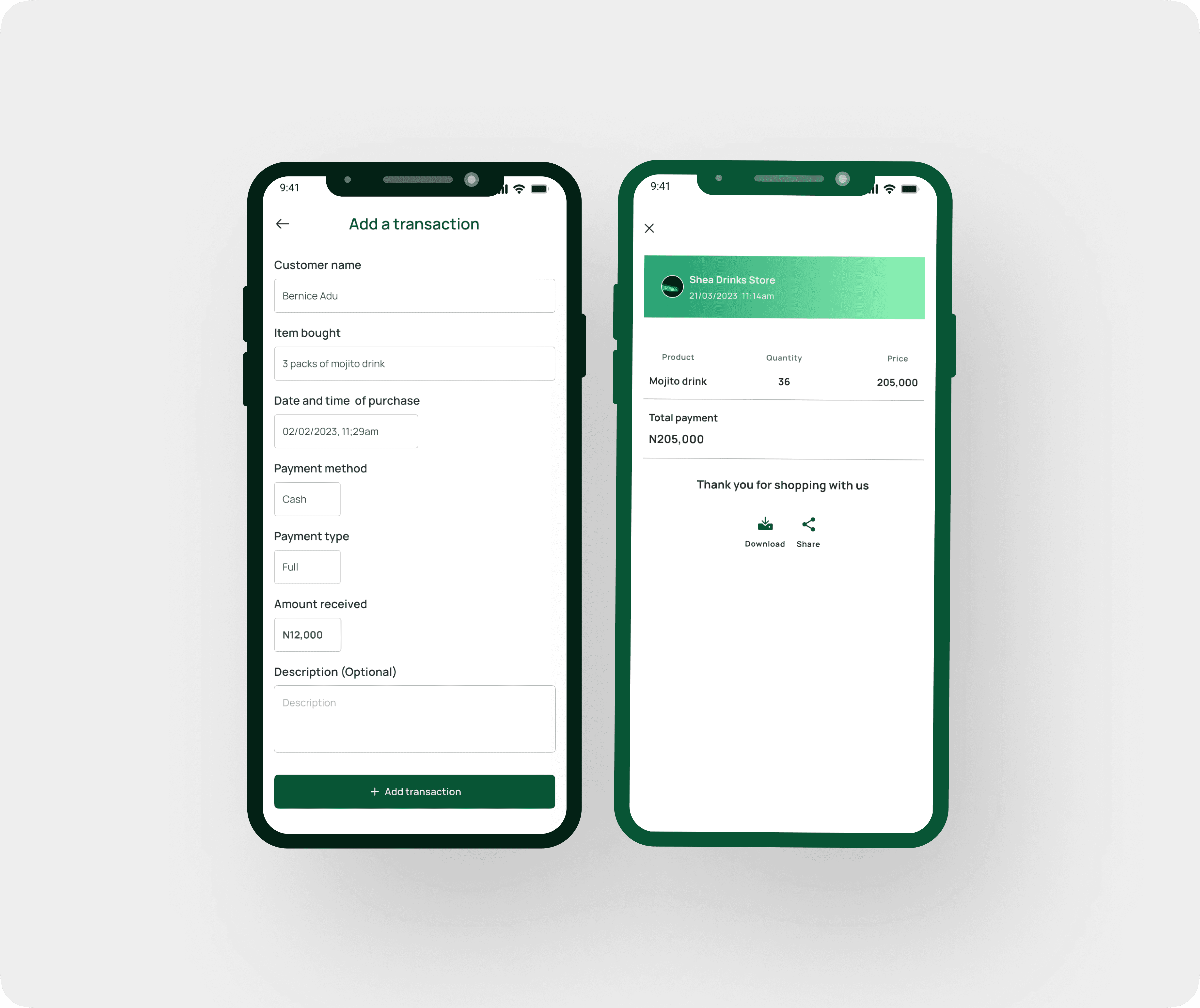 Bizbuk receipt design