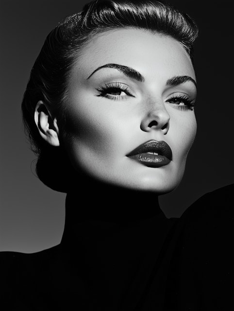 black white portraIT beauty woman