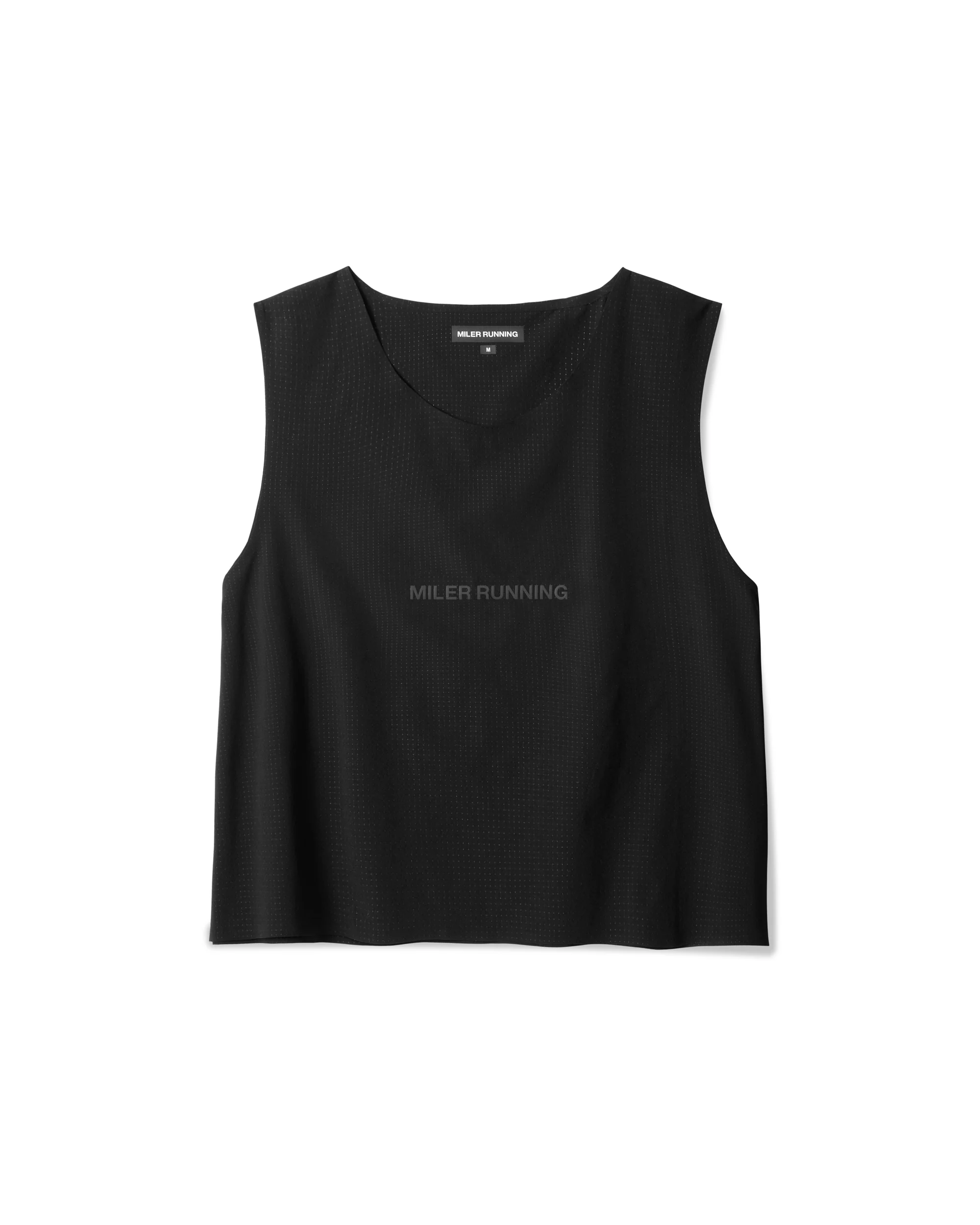 Miler Running Dirt Running Cropped Tank in black