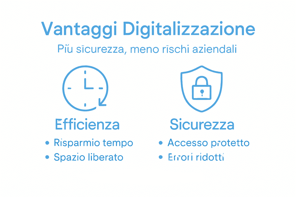 Infografica: tutti i benefici della digitalizzazione dei documenti