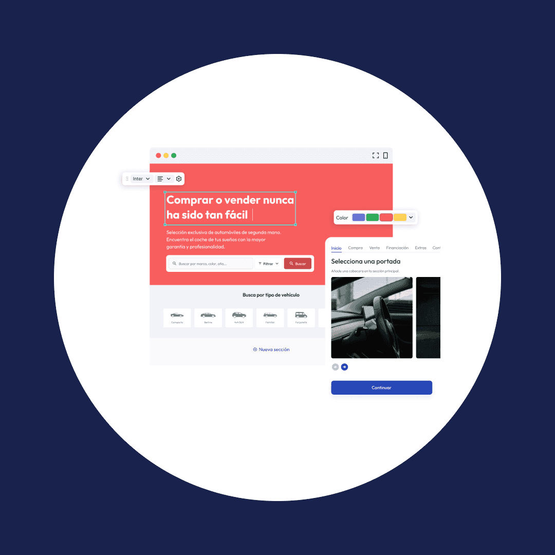 página web concesionario