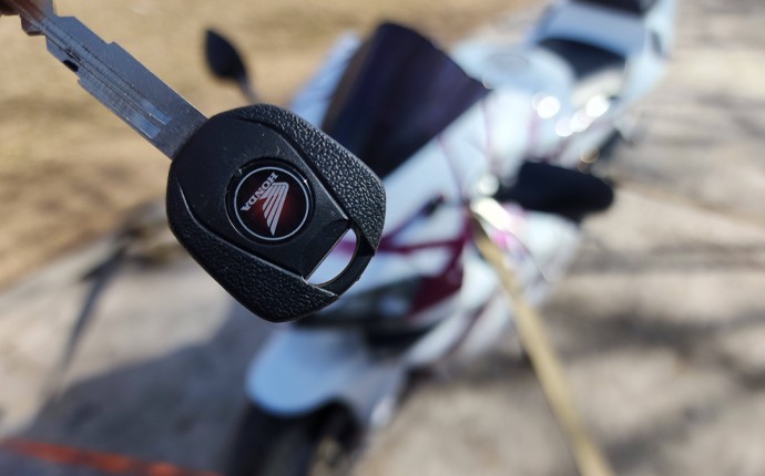Honda motorcycle key replacement completed by CarKeyAction in Calgary.