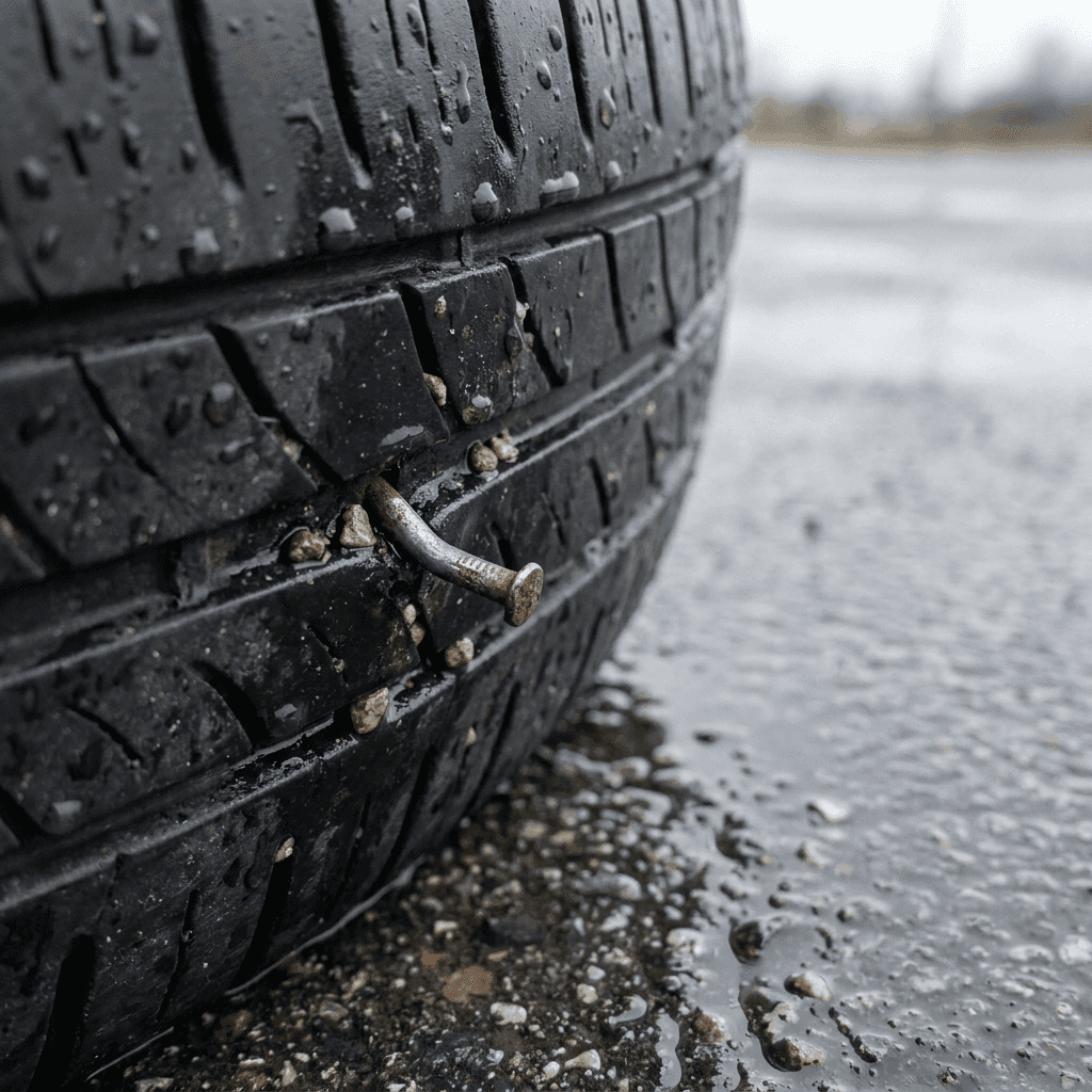 wymiana przebitego koła przez pomoc drogową Mago Car