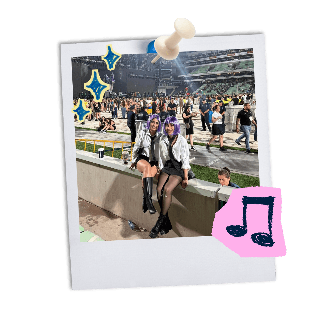 A view from an airplane window shows the aircraft's wing with a golden hue reflecting the setting sun, against a serene backdrop of fluffy clouds and a clear sky.