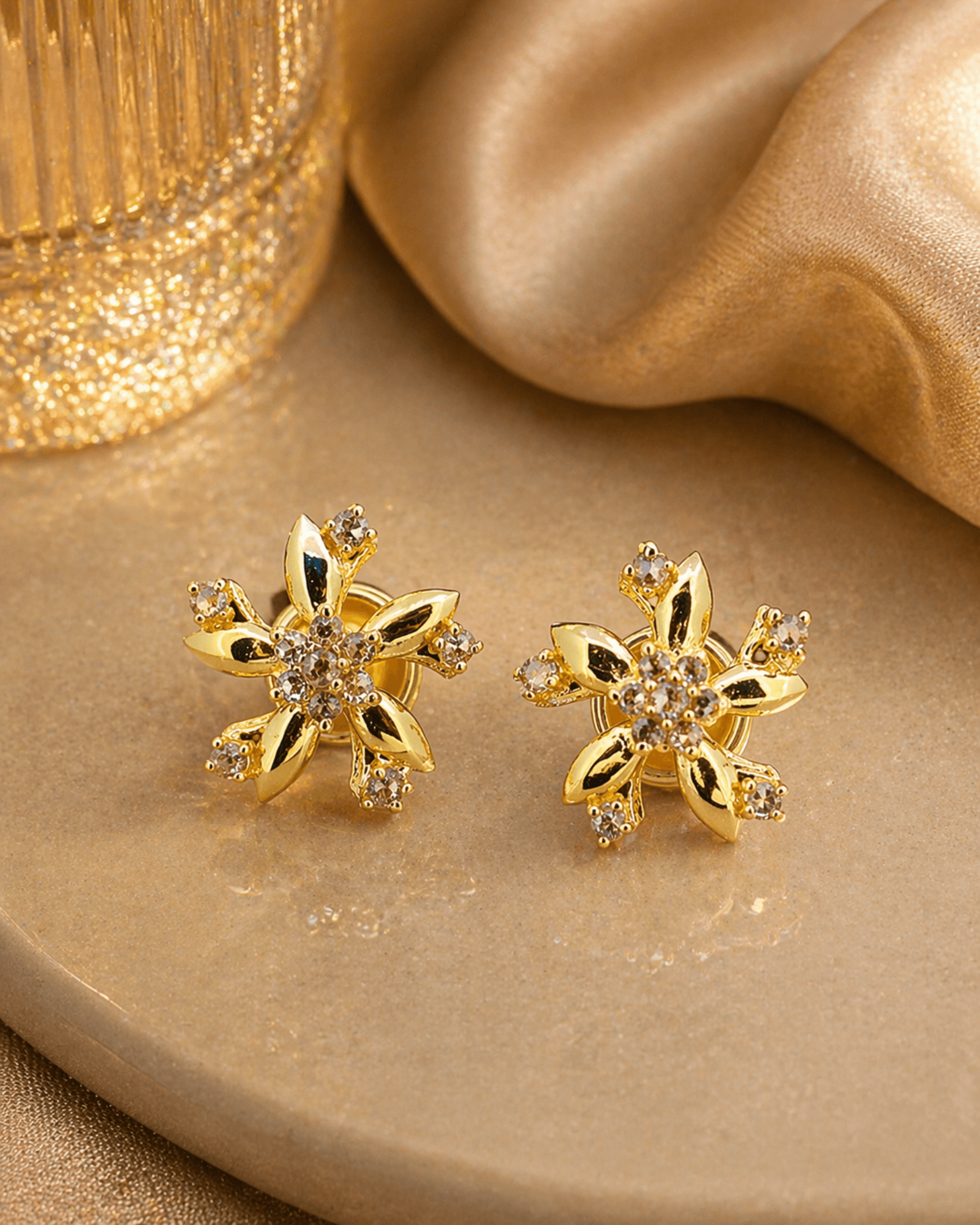 Regal uncut diamond earrings