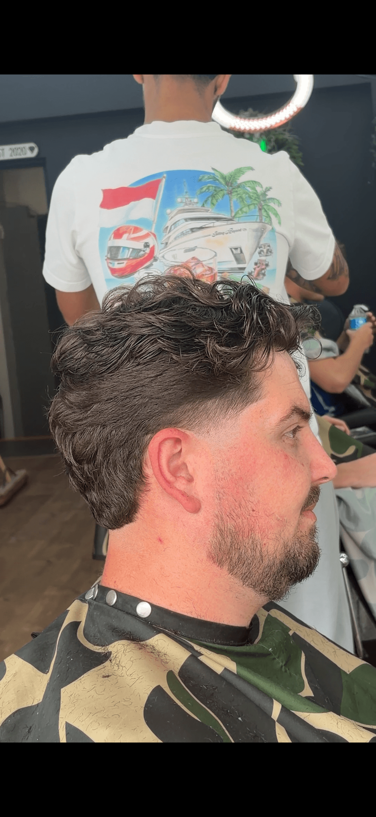 A finished haircut at Hustle Barbers, Chesterfield