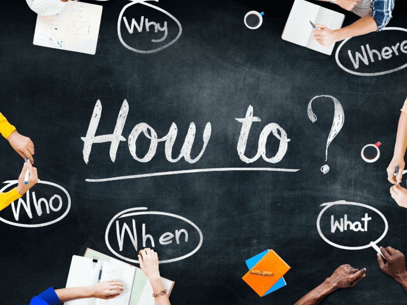 chalkboard of the How to's