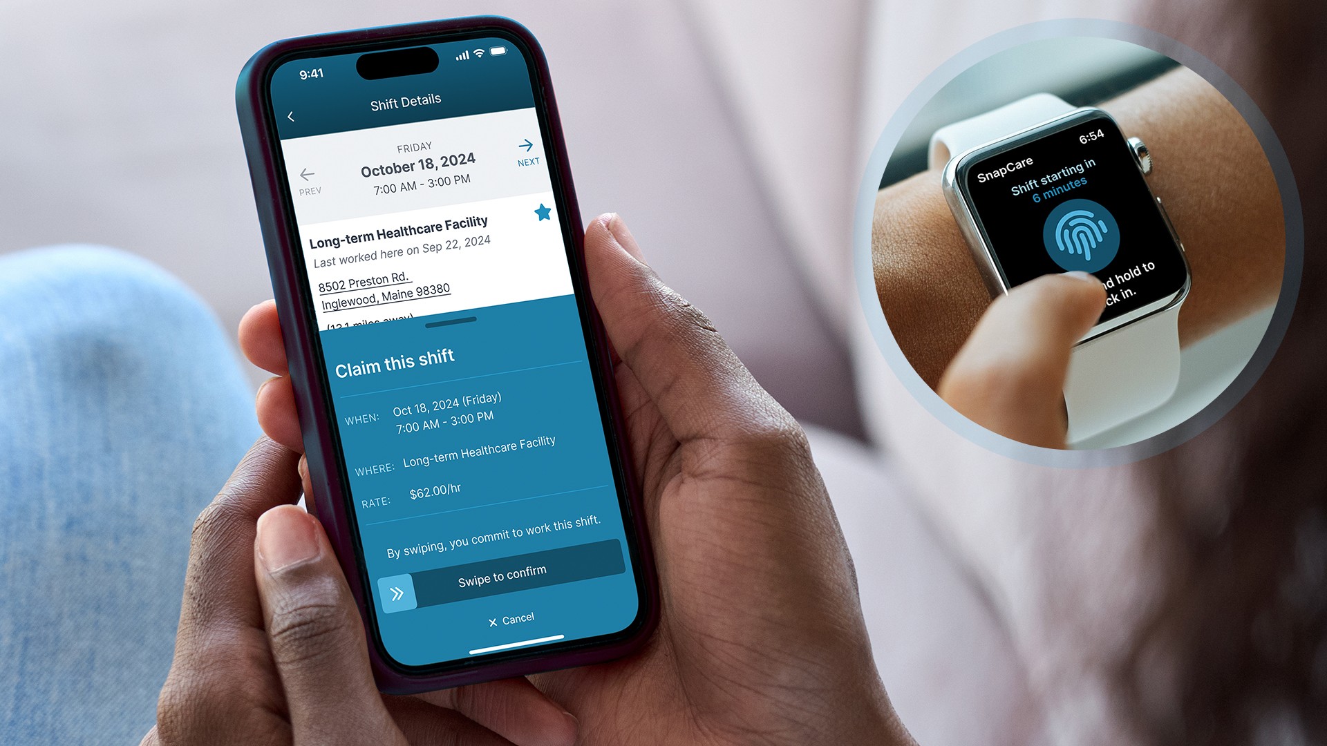 The clinician-facing mobile app required the biggest philosophical shift. The old model was passive: workers waited to be invited to shifts and said yes or no. My team and I redesigned the experience around the idea that clinicians should be able to find and claim their own work, more like a marketplace than a dispatch system.
