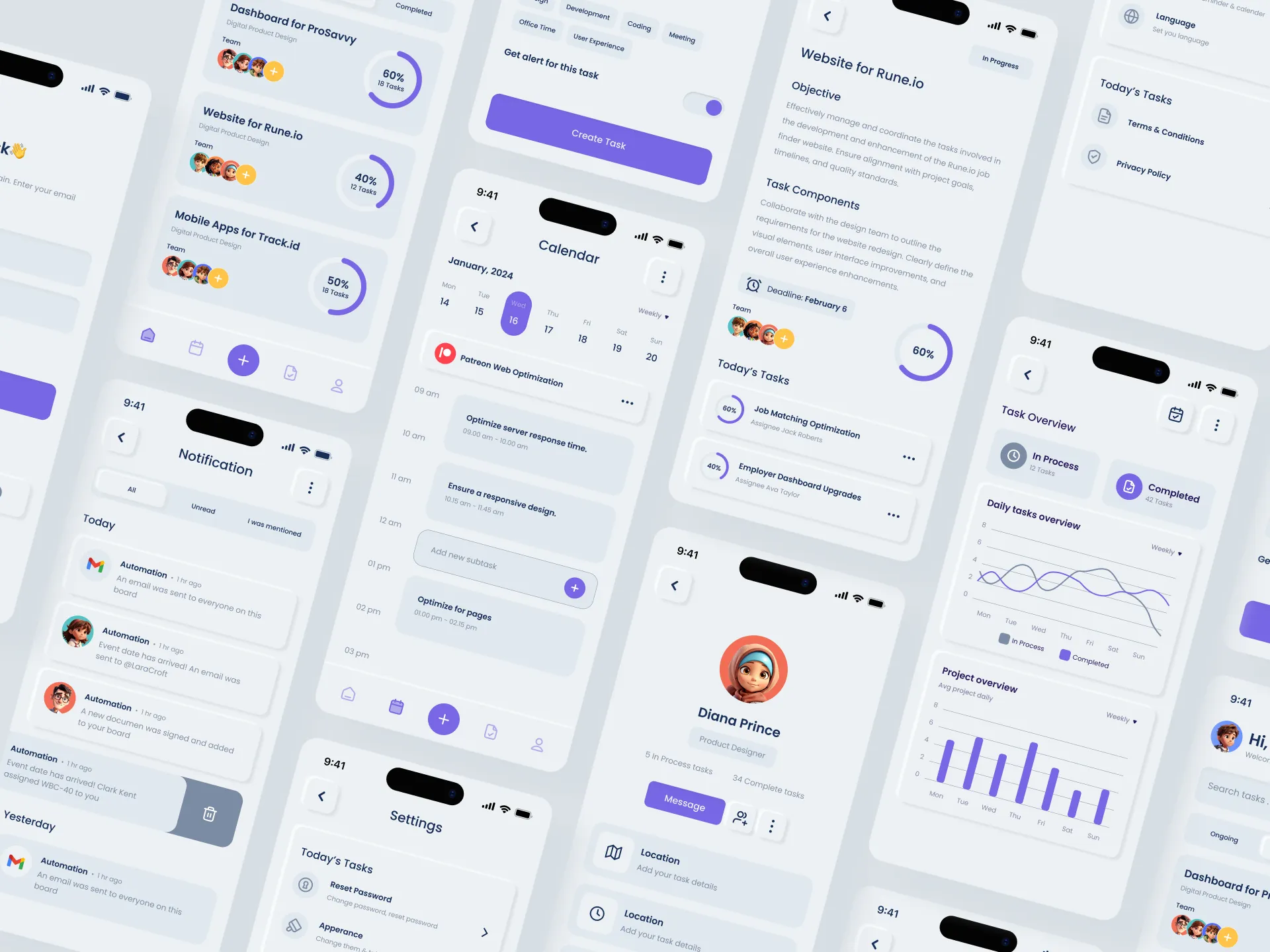 Image of TaskFlow Mobile App Design
