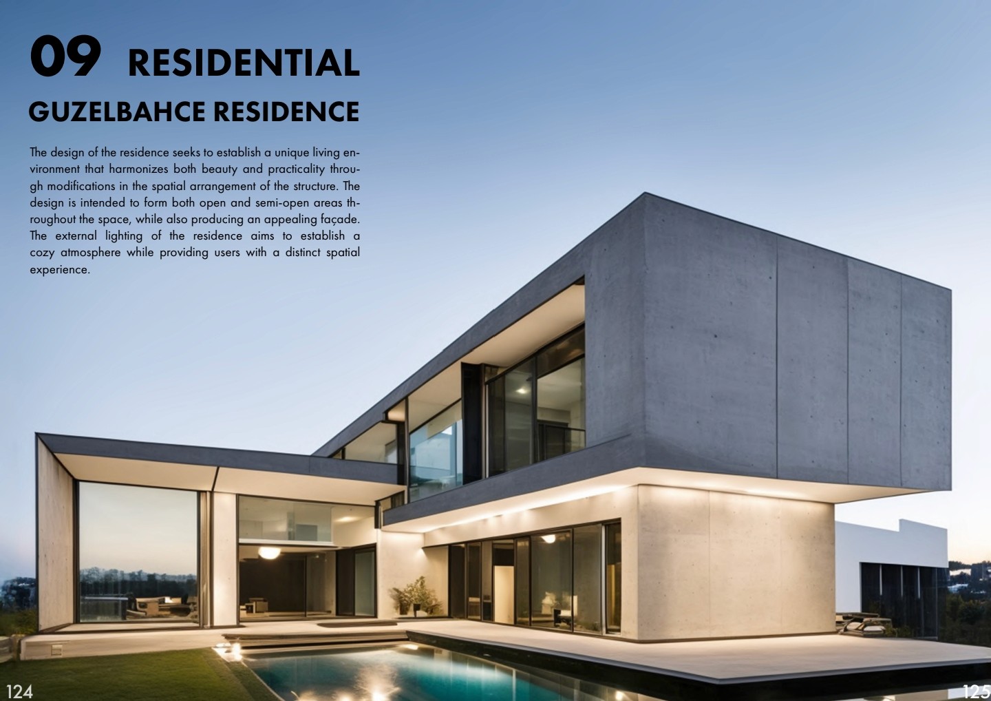 White concrete architectural facade