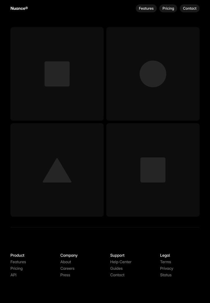 Example of a page generated by Wireframer