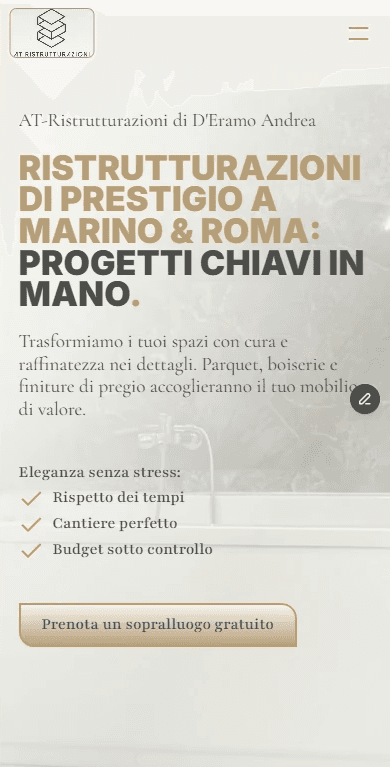 Screenshot hero di d'eramo edilizia Marino roma