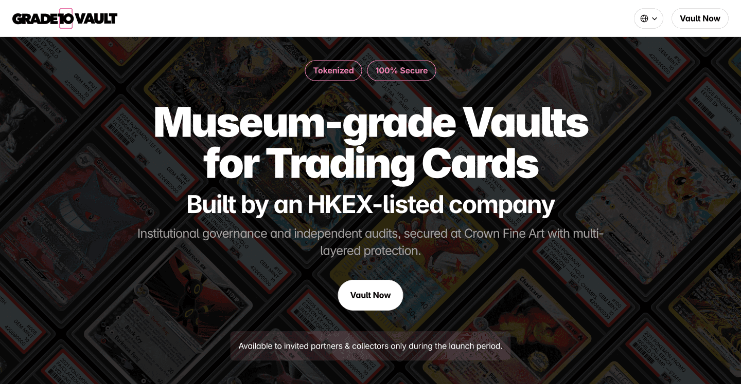 MemeStrategy (HKEX: 2440) Launches “Grade10 Vault”, Asia's First Professional Trading Card Vault by a Listed Company