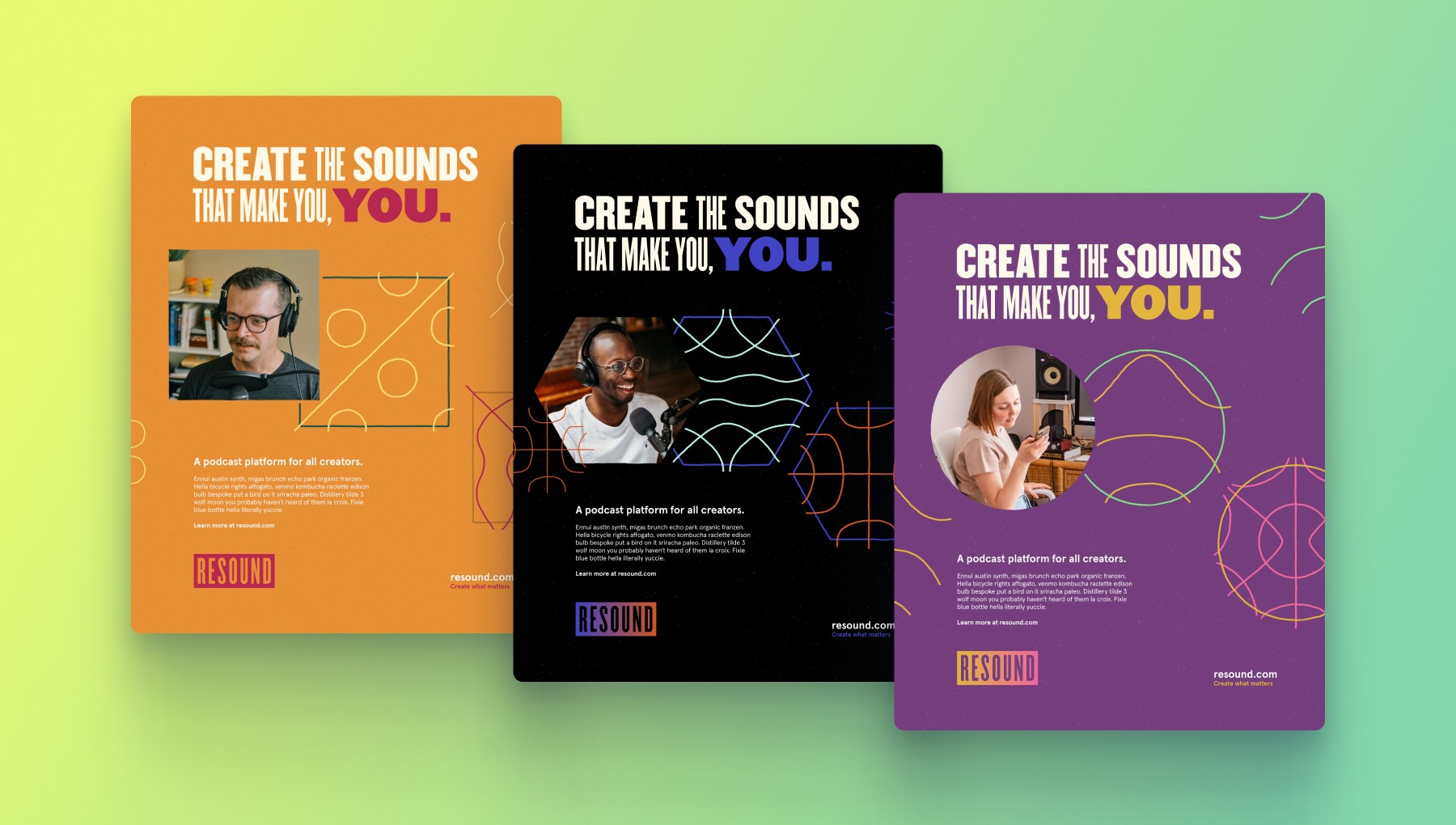 Image of a Resound print ad campaign concept