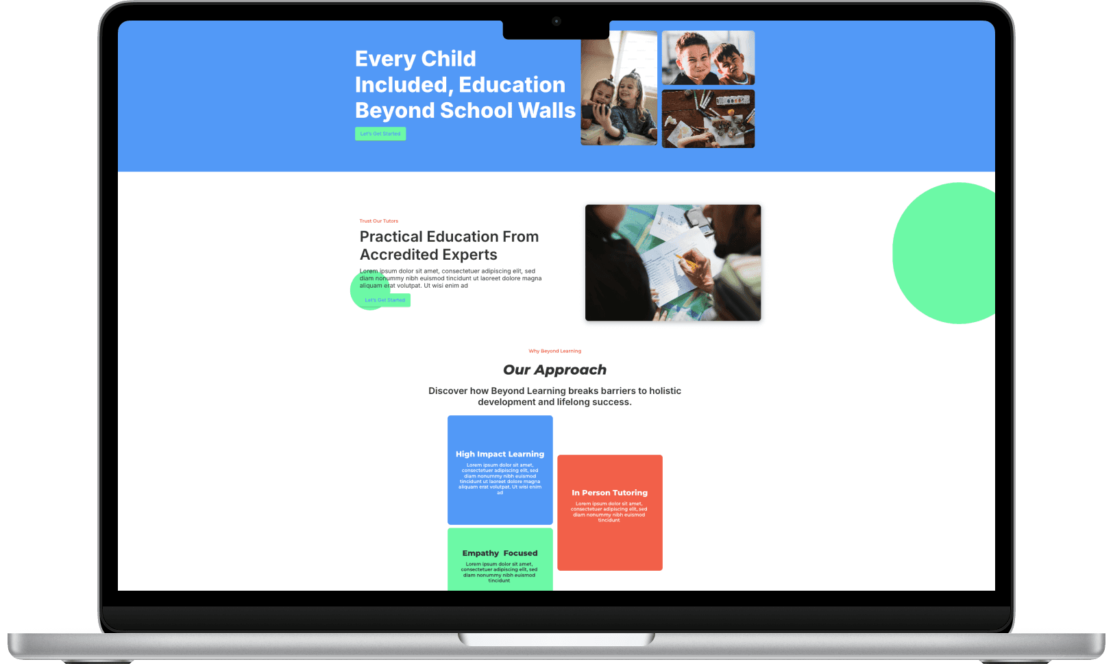 UI/UX project thumbnail for Beyond Learning app.