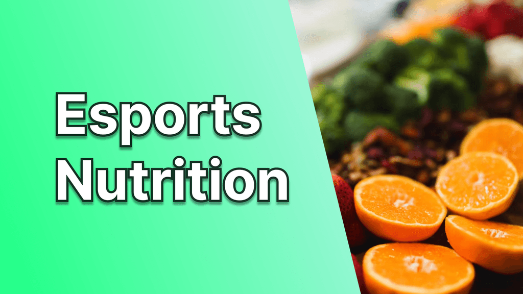 Oranges with the text "Esports Nutrition"