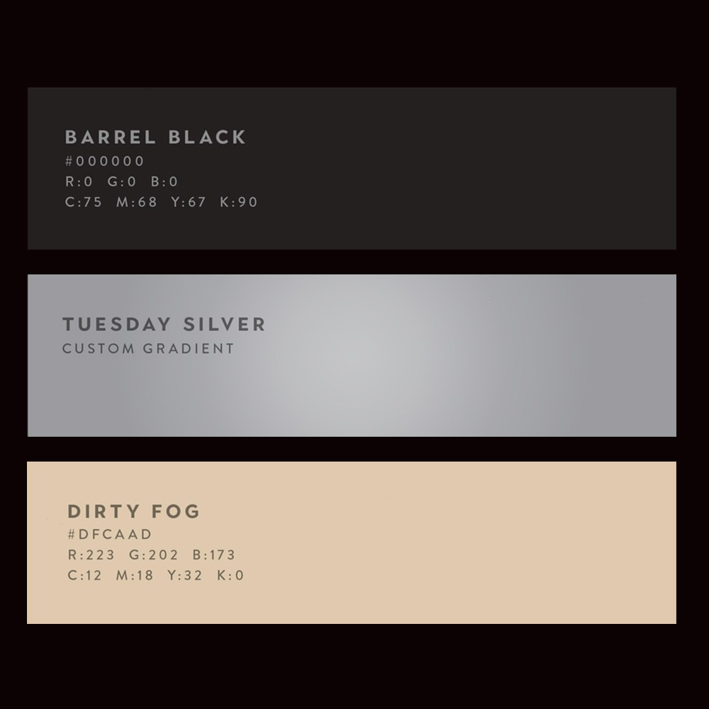 Black Tuesday color palette swatches