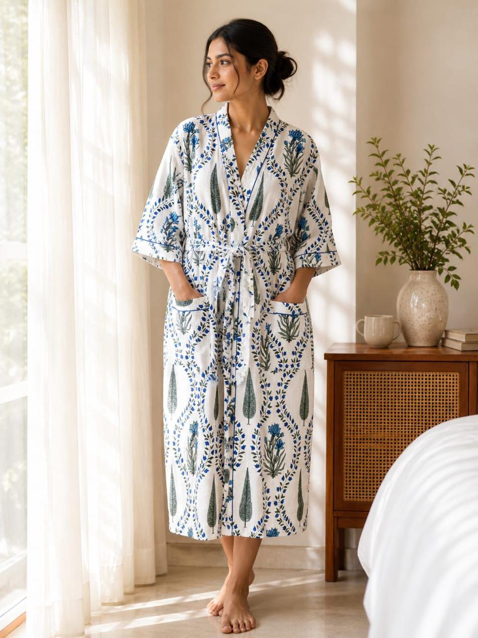 Indigo Vine Robe