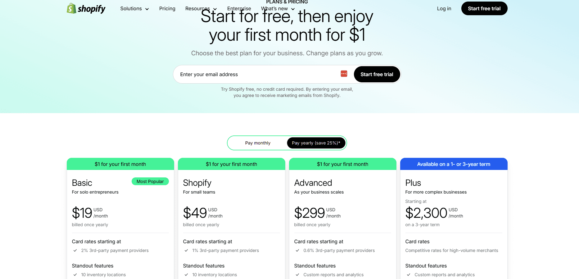 Shopfiy Flow pricing model