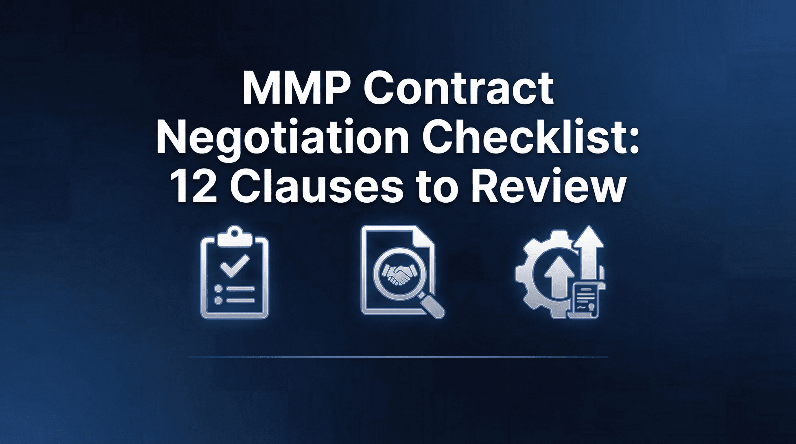 MMP Contract Negotiation Checklist: 12 Clauses to Review Before You Sign