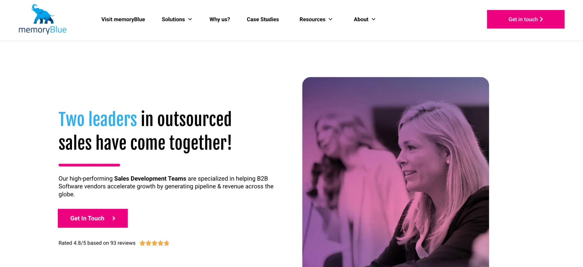 Operatix homepage: enterprise B2B sales development agency