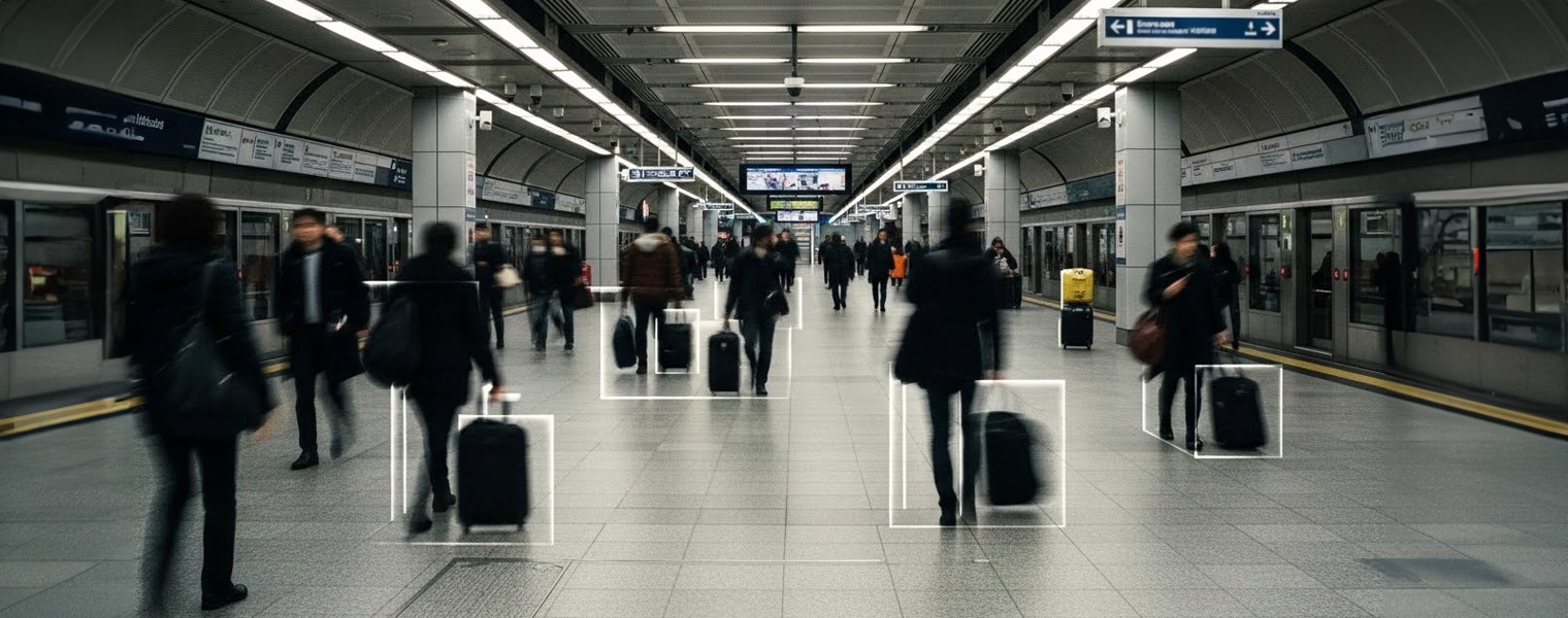 Train terminal full of people.