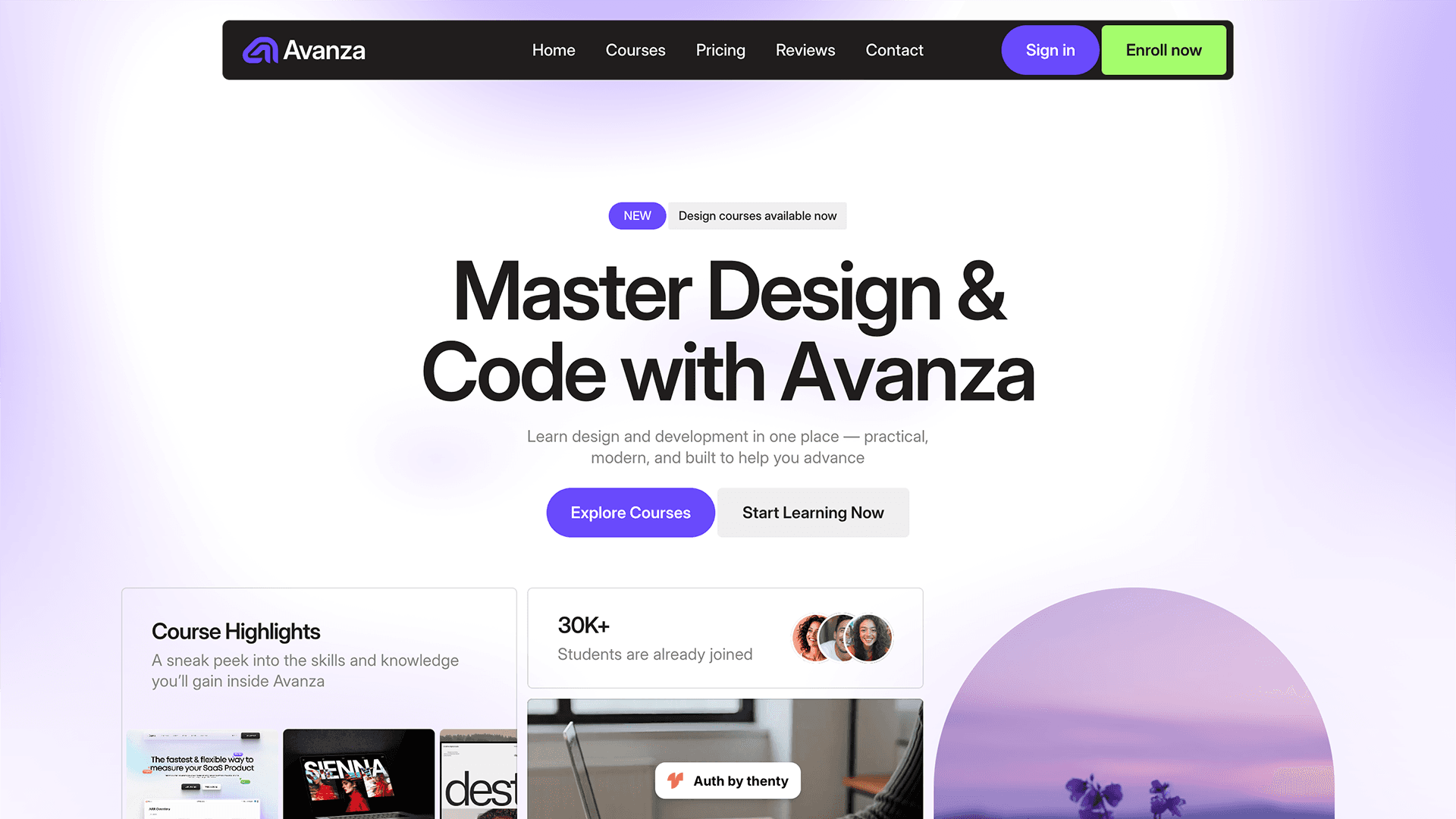 Avanza Framer template