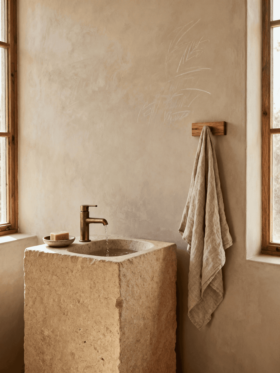 Rustic Bathroom Scene