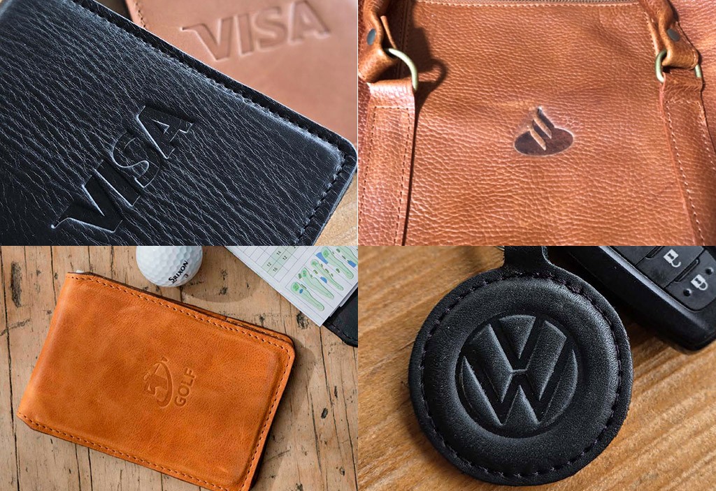 Selección de logos en cuero genuino