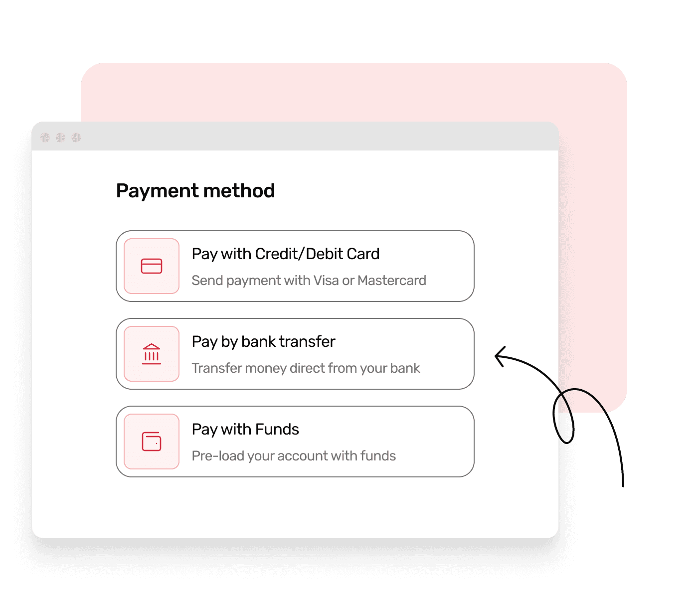 Rewardable’s user interface for flexible payment options.