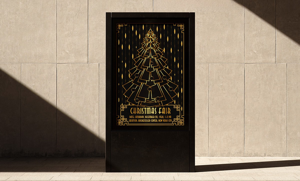 Image of a poster on monolith display