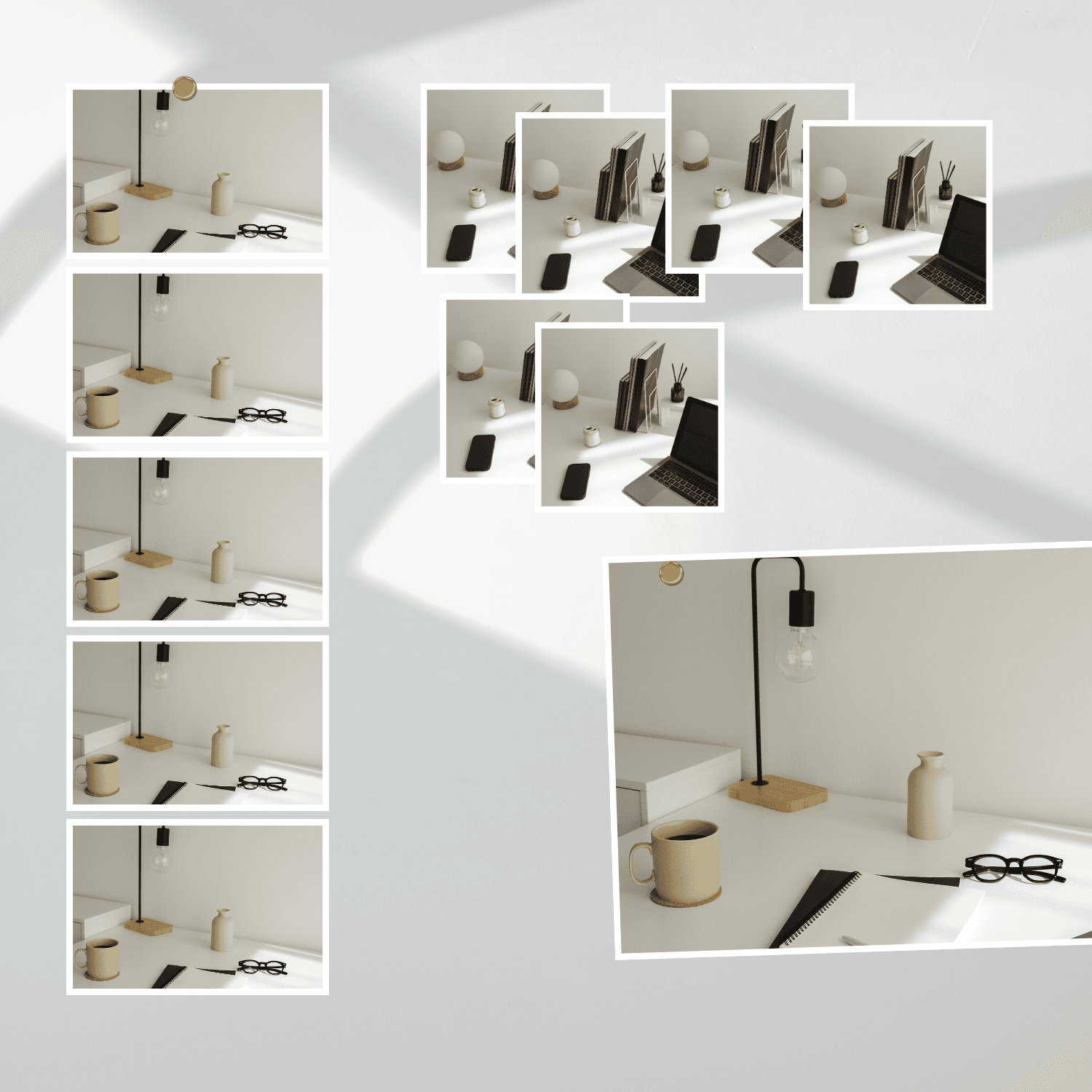 table lamp on a working desk