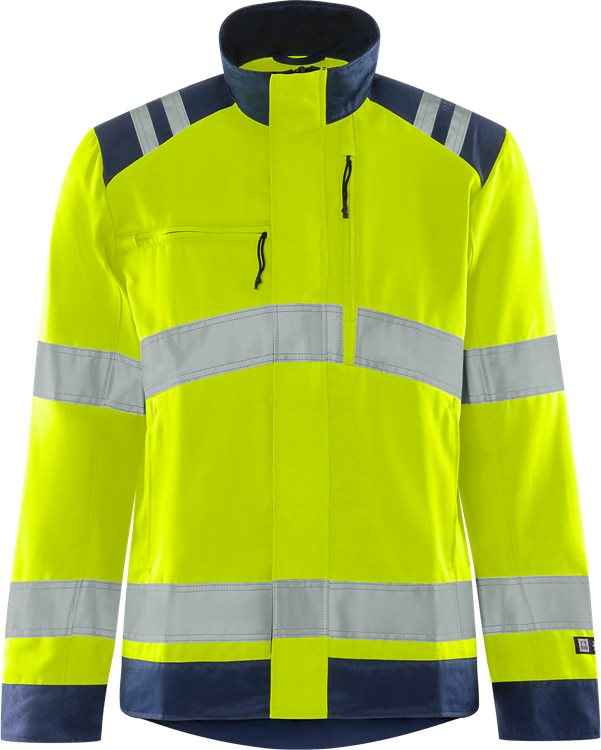 Fristads werkjas dames — FRISTADS High vis Green jack dames klasse 3 4068 GPLU