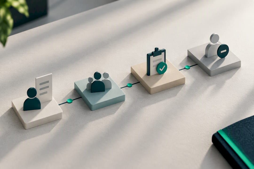 Darstellung des Rollenlebenszyklus mit Prüfpfad
