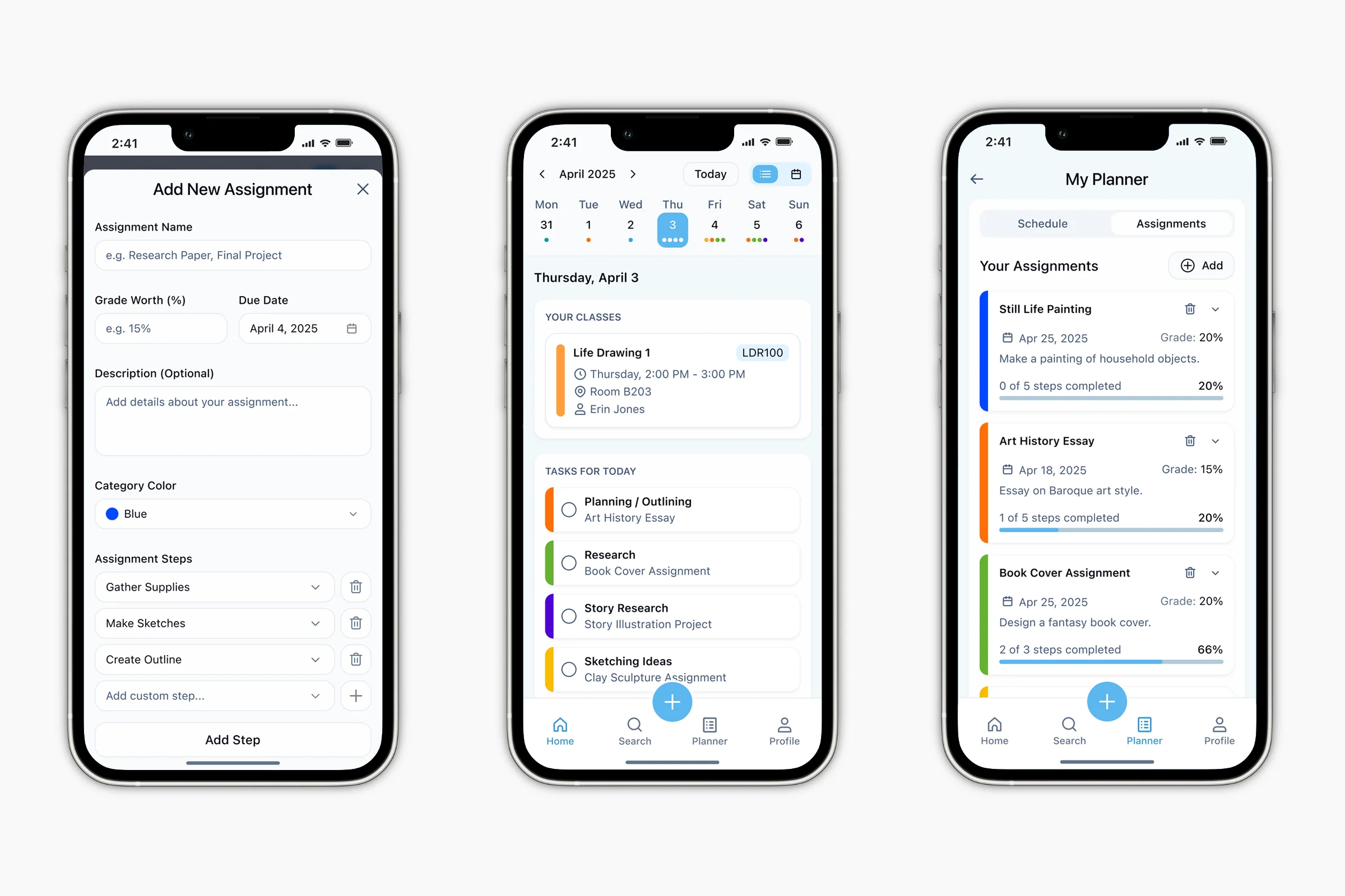 Project footer image featuring 3 screens from MyFlowstate app.