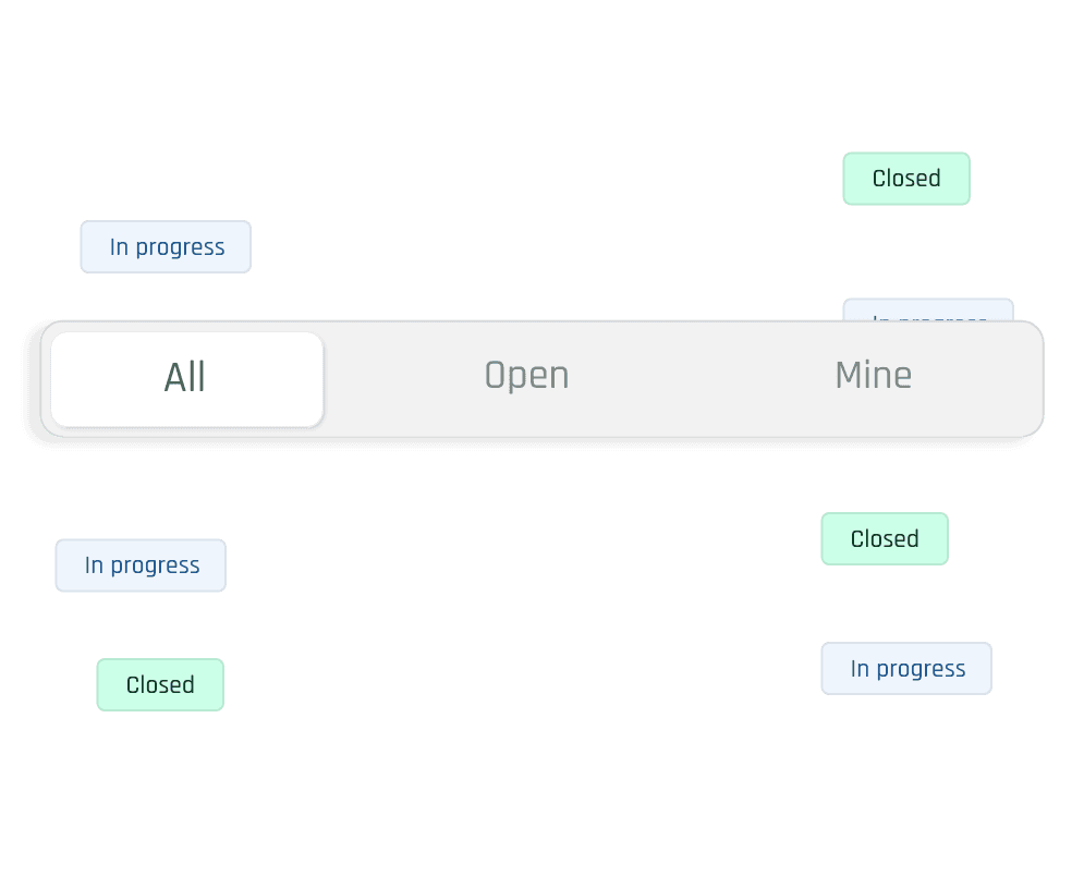 Rider for easy navigation in the ServiceBoard with various ticket status labels