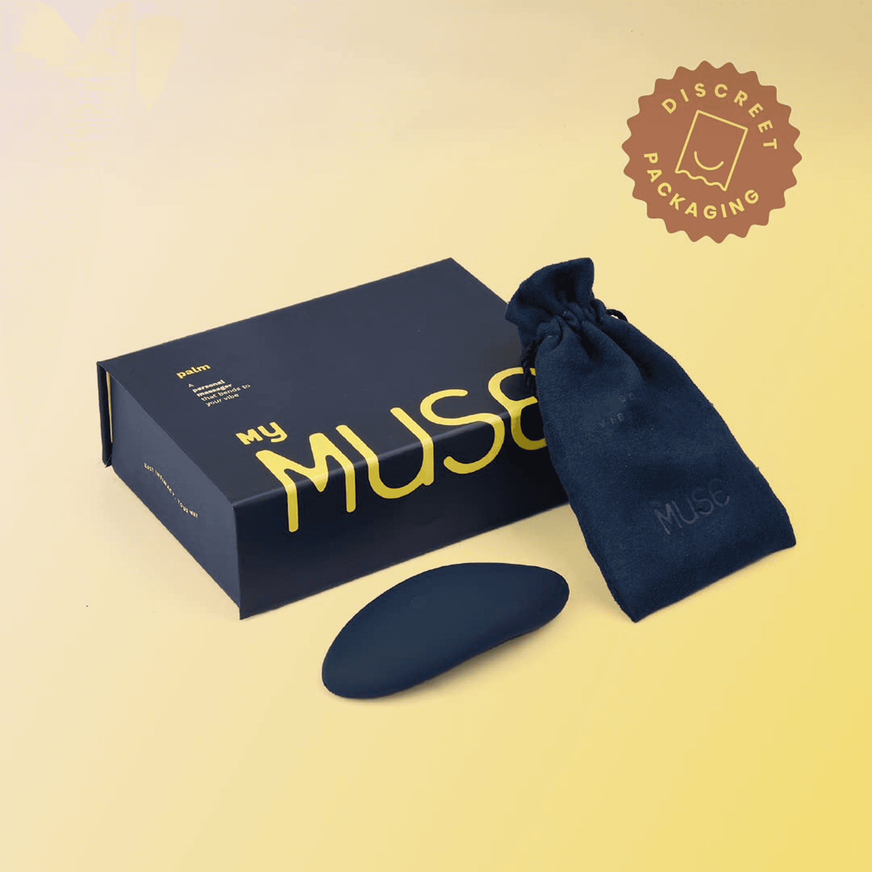 Mymuse website product massager in a gift box