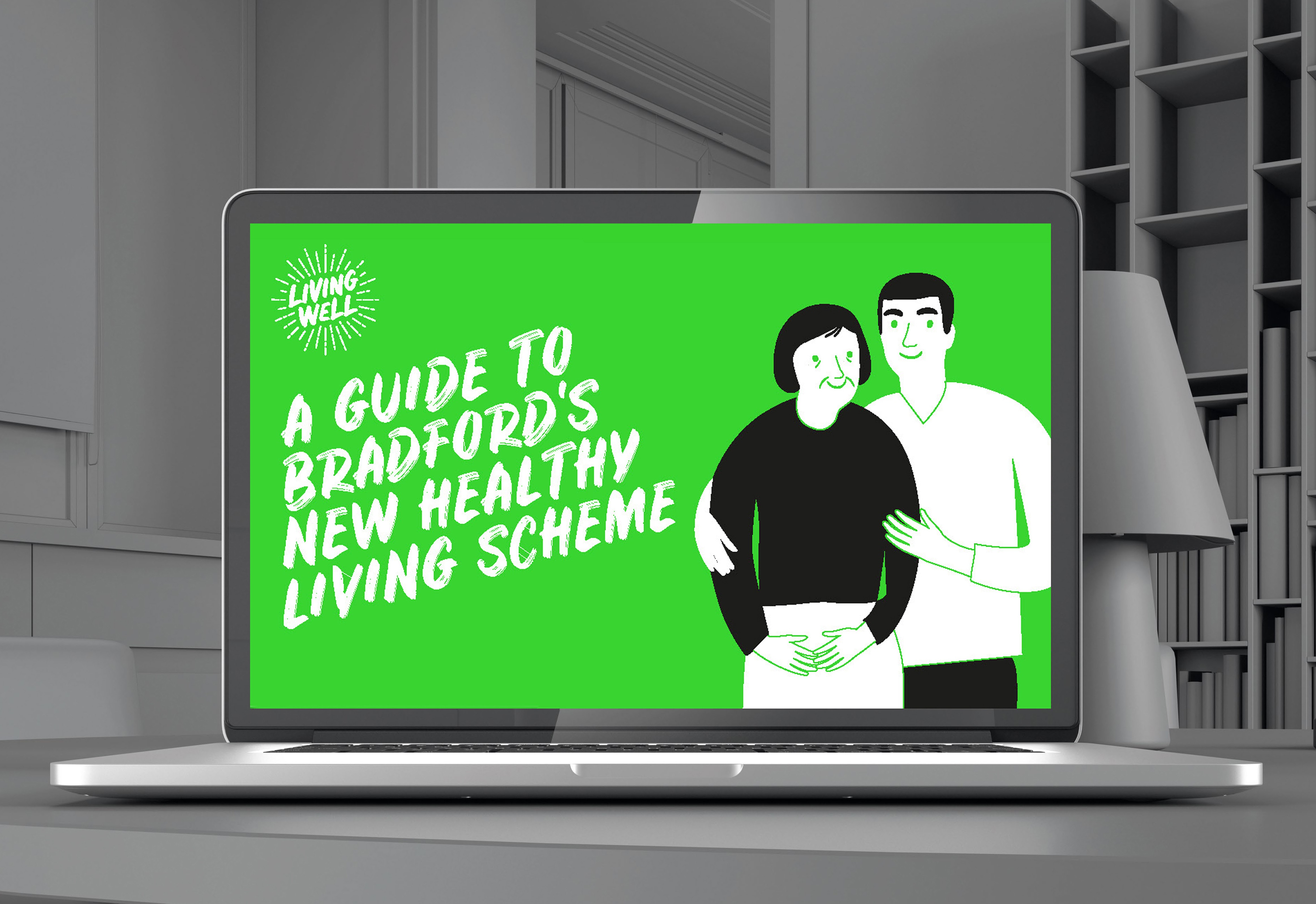 Living Well Toolkit on laptop