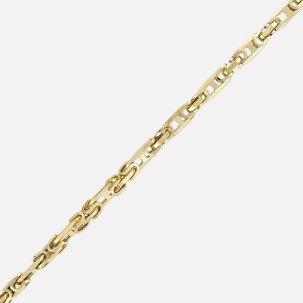 Assos Pırlanta 14 Ayar Altın Kral Zincir Erkek Bileklik